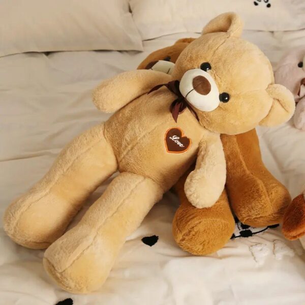 60 cm Ribbon Love Teddy Bear – Soft Plush Toy with Embroidered Heart, Perfect Gift for Kids & Girls - Image 3