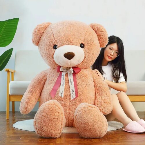 American Teddy Bear Plush Toy – Giant Stuffed Animal with Soft, Skin-Friendly Fabric