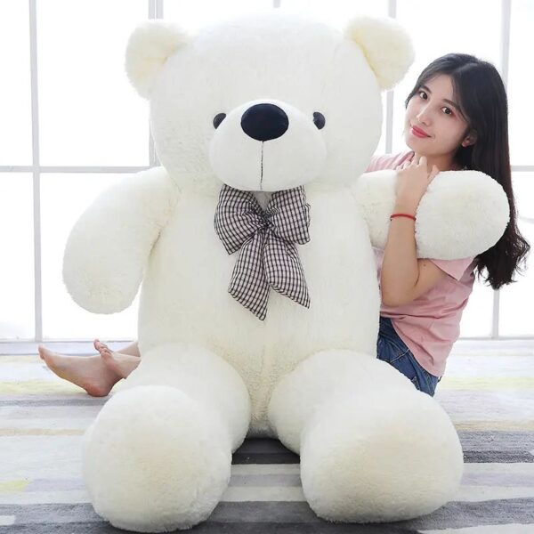 Bow Teddy Bear Plush – Soft Fluffy Teddy Bear with Bow, New Design Stuffed Animal Toy - Image 2