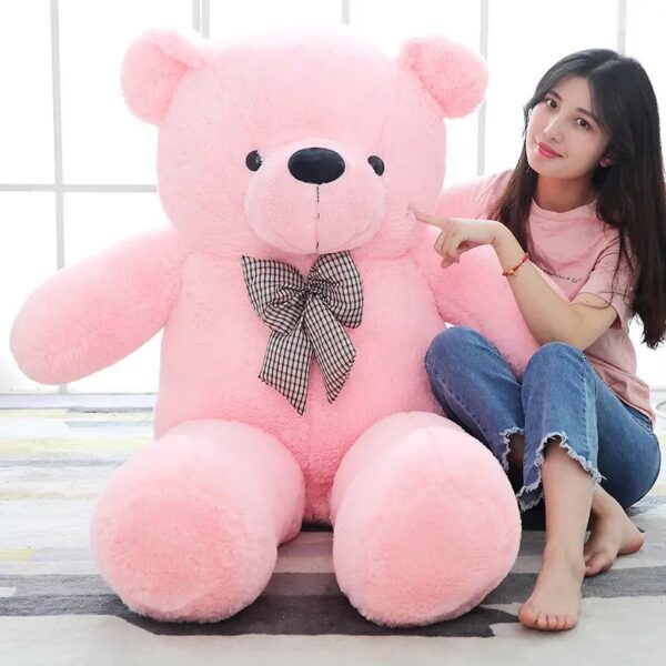 Bow Teddy Bear Plush – Soft Fluffy Teddy Bear with Bow, New Design Stuffed Animal Toy - Image 3