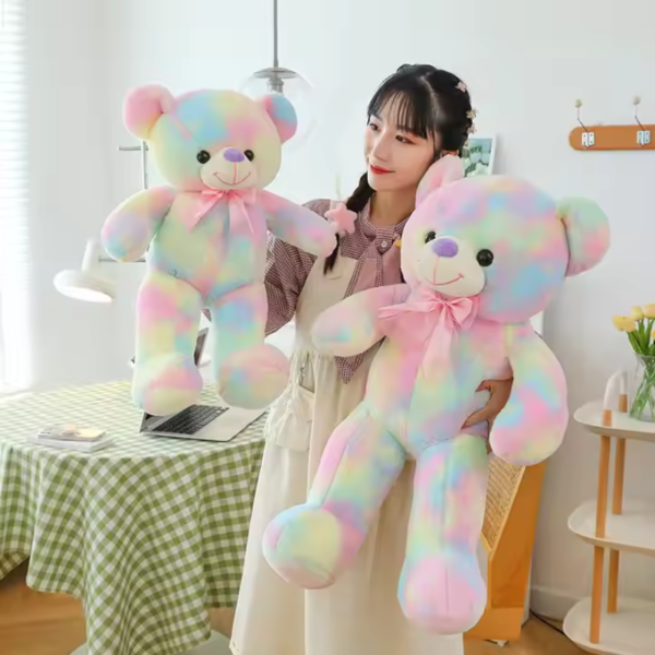 Rainbow Teddy Bear Plush Toy – Vibrant, Soft, and Lovable - Image 5
