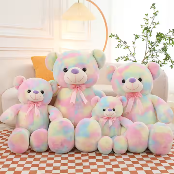 Rainbow Teddy Bear Plush Toy – Vibrant, Soft, and Lovable - Image 4