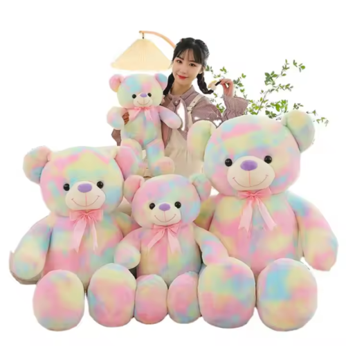Rainbow Teddy Bear Plush Toy – Vibrant, Soft, and Lovable