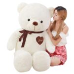 Ribbon Love Teddy Bear – Soft Plush Giant Stuffed Animal for Girls, Available in Multiple Sizes & Colors